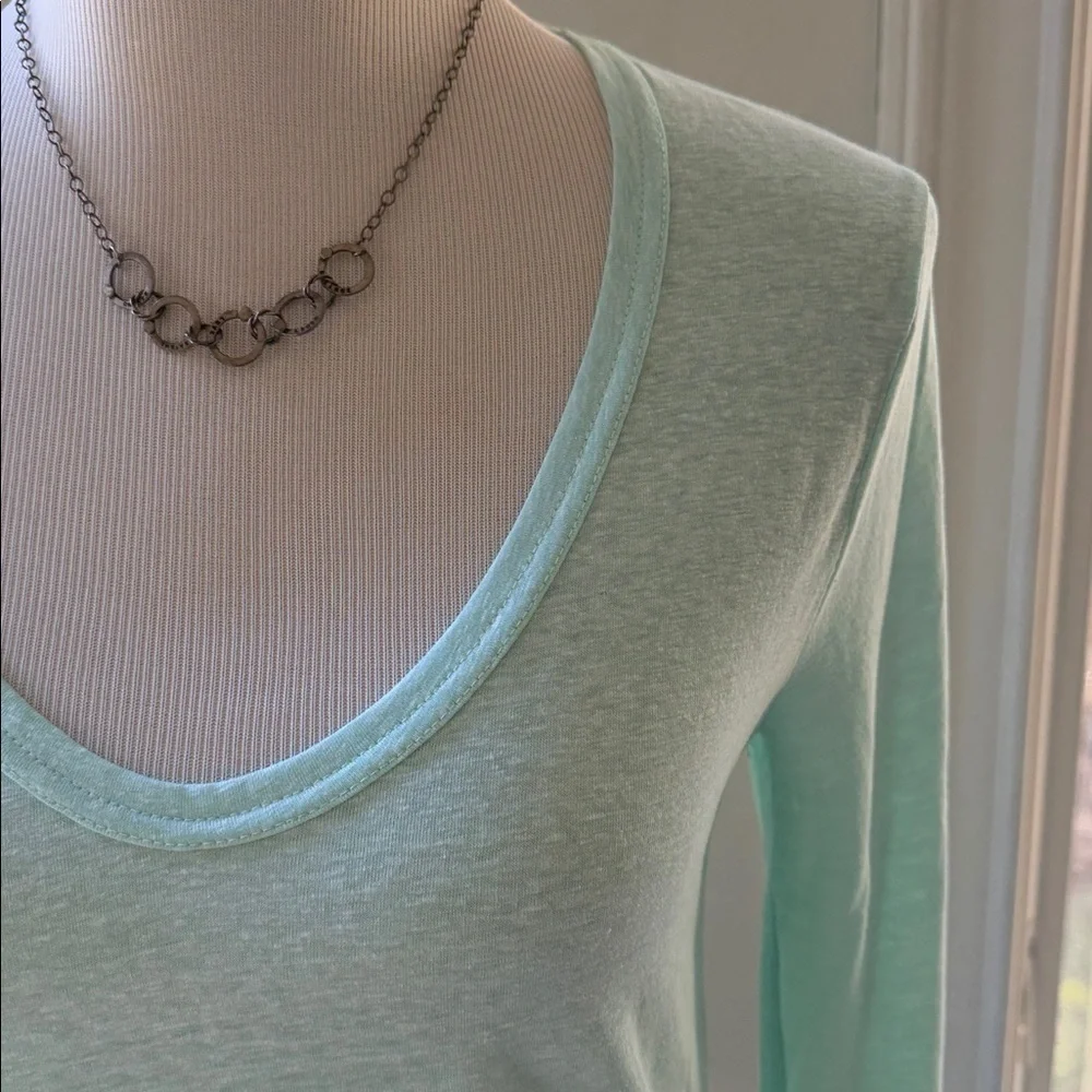 J. Crew Light Green Long Sleeve Top